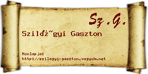 Szilágyi Gaszton névjegykártya