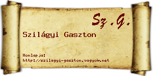 Szilágyi Gaszton névjegykártya